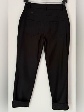 lululemon athletica Lululemon City Sleek 5 Pocket Black Ponte Ankle Pants sz 4